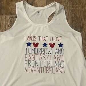 Athletic Works RacerBack Disney Inspired White Tank Top
